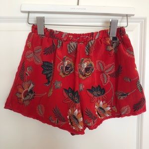 Red Floral Urban Renewal Shorts